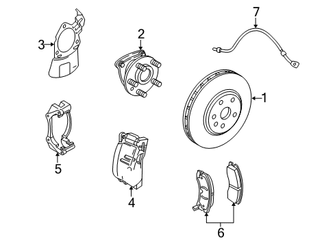 2008 Cadillac SRX Front Brakes Diagram 2 - Thumbnail