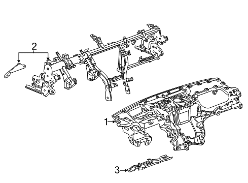 2018 Cadillac CTS Cluster & Switches, Instrument Panel Diagram 1 - Thumbnail