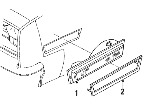 1985 Oldsmobile Toronado Corner & Side Marker Lamps Diagram