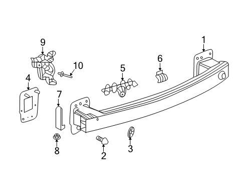 2021 Chevy Equinox Bumper & Components - Rear Diagram 2 - Thumbnail