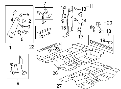 2013 GMC Sierra 3500 HD Interior Trim - Cab Diagram 8 - Thumbnail