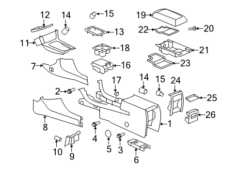 2007 Saturn Aura Console Diagram