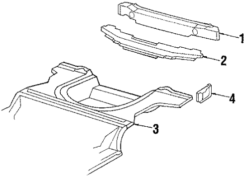 1986 Pontiac Sunbird Rear Body Diagram 3 - Thumbnail