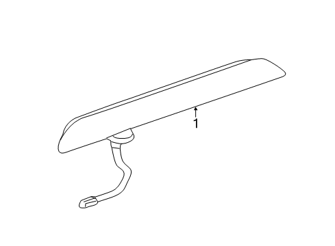 2011 Chevy Camaro Lamp Assembly, High Mount Stop Diagram for 22854062