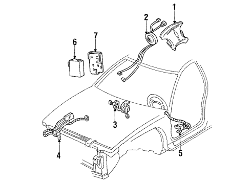 1994 Oldsmobile Cutlass Supreme Air Bag Components Diagram