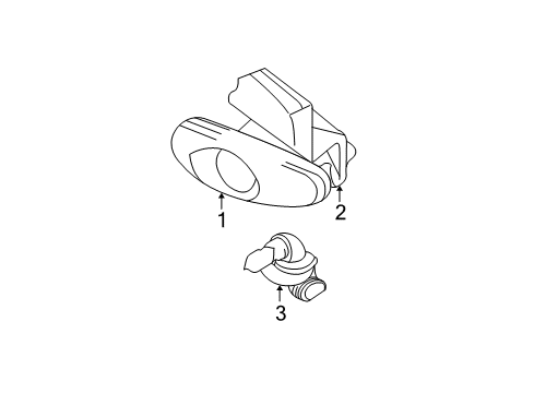 1999 Oldsmobile Alero Lamp Assembly, Front Fog Diagram for 22620608