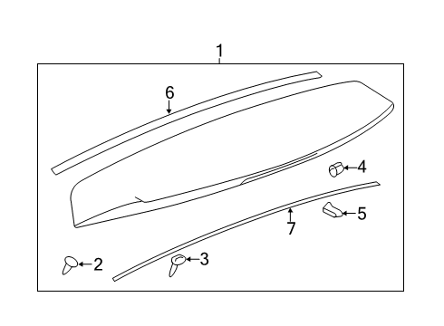 2010 GMC Acadia Rear Spoiler Diagram