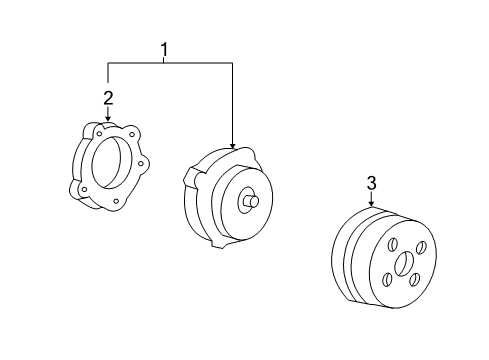 2005 Chevy Uplander Cooling System, Radiator, Water Pump, Cooling Fan Diagram 1 - Thumbnail