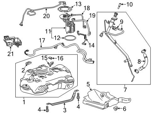 2021 Cadillac XT4 Hose Assembly, Evap Emis Cnstr Air Inl Diagram for 84565279