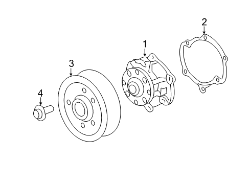 2012 Cadillac CTS Cooling System, Radiator, Water Pump, Cooling Fan Diagram 3 - Thumbnail