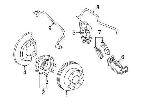 2007 Chevy Suburban 2500 Front Brakes Diagram 1 - Thumbnail