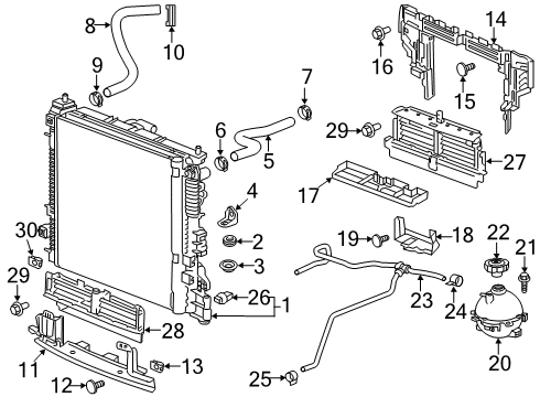 2021 GMC Acadia Cock Assembly, Radiator Drain Diagram for 23444086