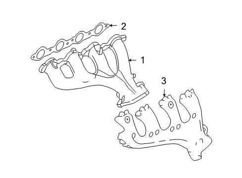 2011 Chevy Corvette Gasket, Exhaust Manifold Diagram for 12594171