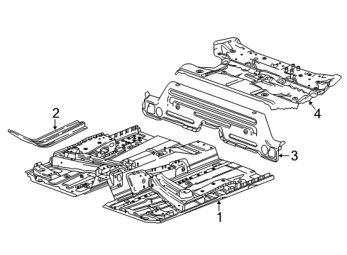 2019 Chevy Cruze Reinforcement, Front Floor Panel Diagram for 39033182