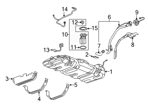 2007 Chevy Uplander Fuel Tank Meter/Pump SENSOR KIT Diagram for 19168974