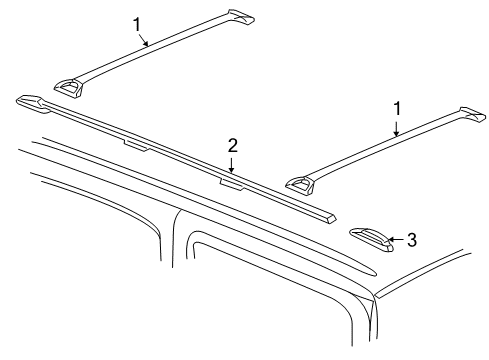 2005 GMC Yukon XL 2500 Luggage Carrier Diagram