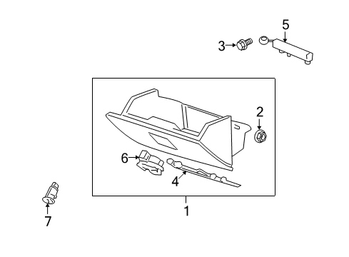 2008 Cadillac SRX Glove Box Diagram