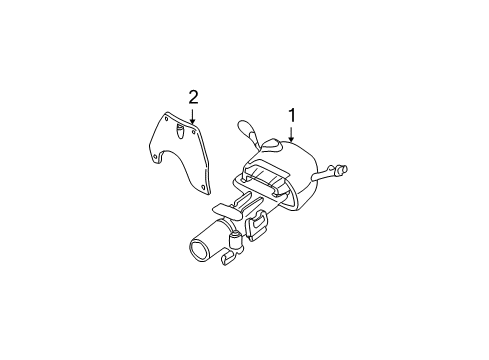 2004 Cadillac DeVille Steering Column, Steering Wheel & Trim Diagram 3 - Thumbnail