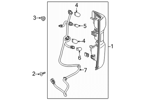 2020 Chevy Silverado 2500 HD Tail Lamps Diagram 2 - Thumbnail