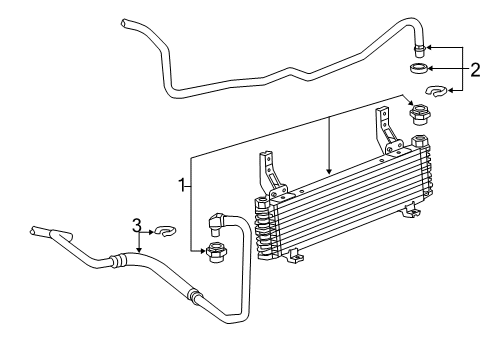 2013 GMC Sierra 3500 HD Cooler Assembly, Trans Fluid Auxiliary Diagram for 22819356