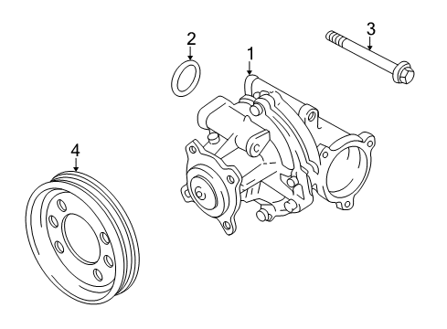 2000 Chevy Tracker Pulley,Water Pump Diagram for 91174495