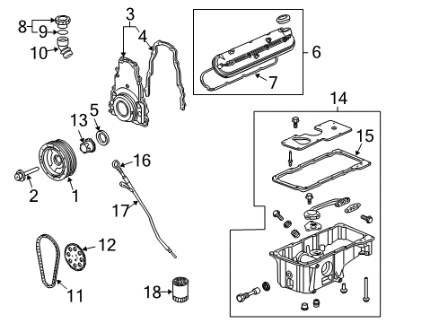 2009 Chevy Trailblazer Engine Parts & Mounts, Timing, Lubrication System Diagram 4 - Thumbnail