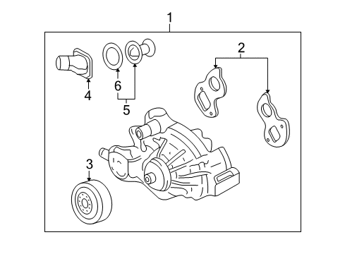 2010 Hummer H3T Cooling System, Radiator, Water Pump, Cooling Fan Diagram 2 - Thumbnail