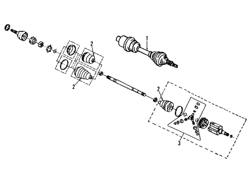 1990 Pontiac Grand Am Front Axle Shafts & Joints, Drive Axles Diagram