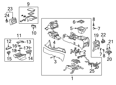 2005 Cadillac Escalade Center Console Diagram