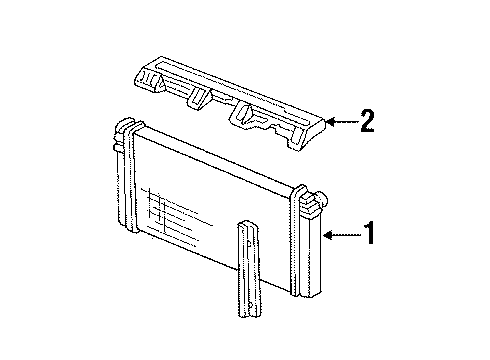 1987 Buick LeSabre Radiator & Components, Radiator Support, Cooling Fan Diagram