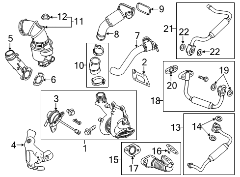 2018 Cadillac CTS Turbocharger, Engine Diagram 2 - Thumbnail