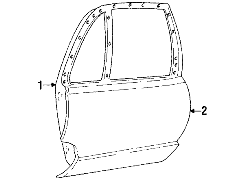 1995 Oldsmobile 88 Sealing Strip Assembly, Rear Side Door Lower Diagram for 25544767