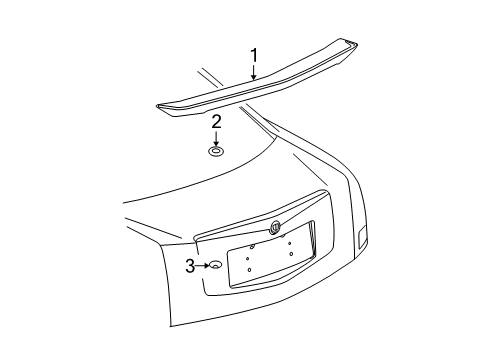 2007 Cadillac CTS Rear Spoiler Diagram