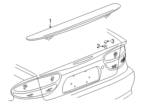 1999 Oldsmobile Alero Rear Spoiler Diagram