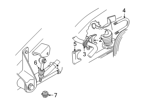 2005 Chevy Blazer Stabilizer Bar & Components - Rear Diagram