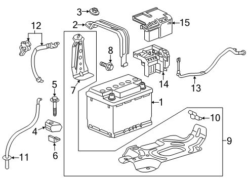 2019 Chevy Malibu Hybrid Components, Battery, Cooling System Diagram 1 - Thumbnail