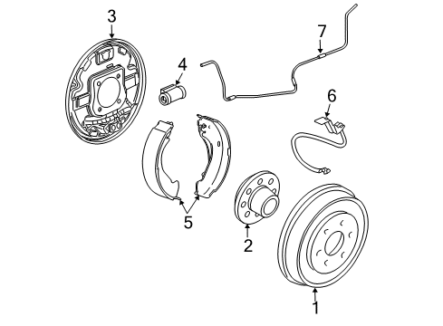 2010 Chevy Silverado 3500 HD Brake Components, Brakes Diagram 4 - Thumbnail