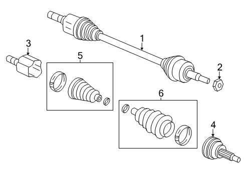 2012 Chevy Captiva Sport Drive Axles - Rear Diagram