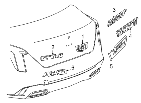 2020 Cadillac CT4 PLATE ASM-R/CMPT LID VEH NA *GALVANO SILVV Diagram for 84983507