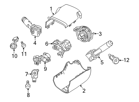 2020 Chevy Colorado Shroud, Switches & Levers Diagram