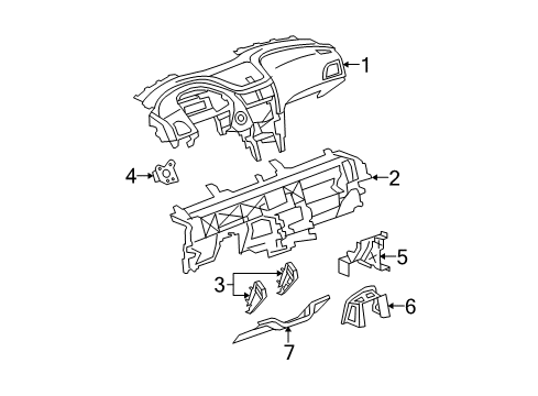 2008 Chevy Malibu Cluster & Switches, Instrument Panel Diagram