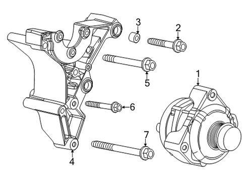 2022 GMC Sierra 2500 HD Alternator  Diagram 4 - Thumbnail