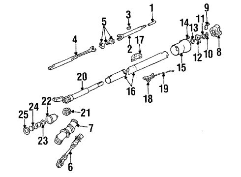 1987 Buick Electra Wedge, Steering Column Locking Diagram for 7809977