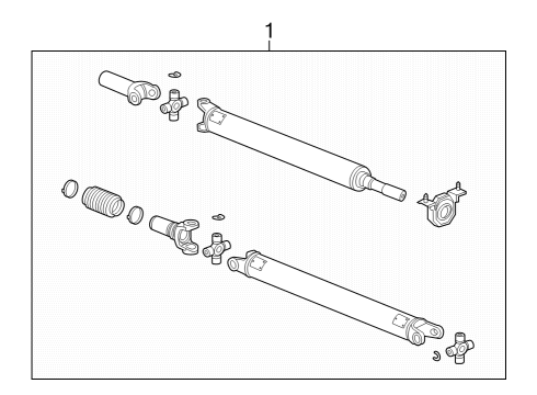 2012 GMC Sierra 2500 HD Drive Shaft - Rear Diagram 4 - Thumbnail