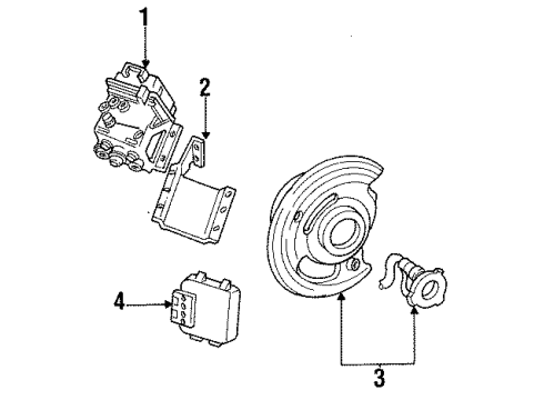 1997 Chevy K1500 Suburban ABS Components, Electrical Diagram