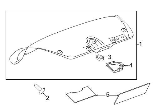 2014 Buick Regal Interior Trim - Trunk Lid Diagram