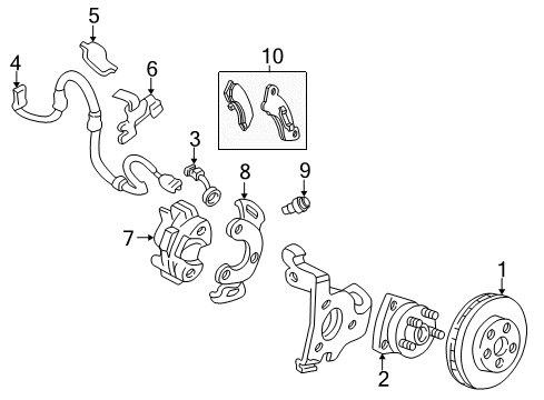 2001 Buick Park Avenue Brake Components, Brakes Diagram 1 - Thumbnail