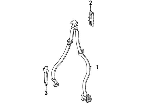 1998 Oldsmobile Silhouette Front Seat Belts Diagram