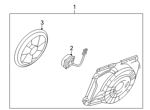 2004 Cadillac XLR Cooling System, Radiator, Water Pump, Cooling Fan Diagram 2 - Thumbnail