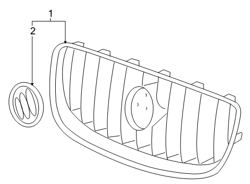 2005 Buick Terraza Grille & Components Diagram